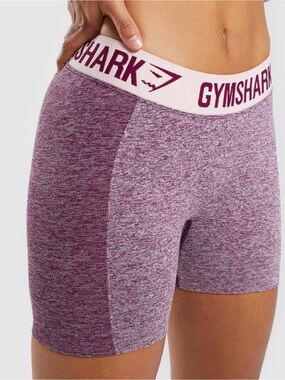 Gymshark Flex Seamless Shorts Purple Marl High Rise Small